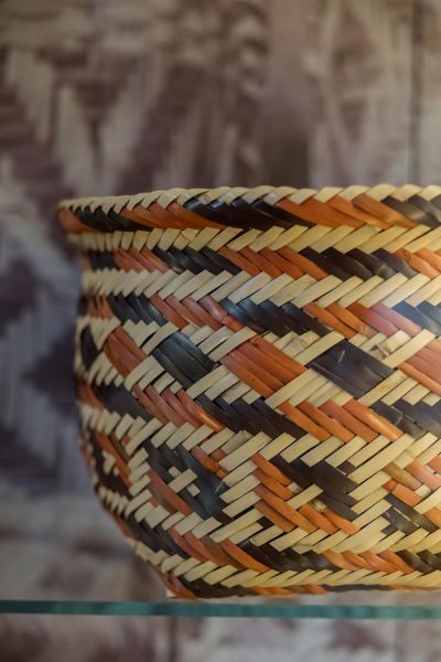 Photo of a hand made Choctaw basket