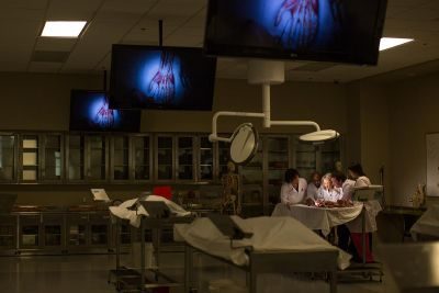 The 20,000 square-foot Medical Sciences building opened in 2013 and features a wet cadaver lab that is available to undergraduate students via the Gross Anatomy course.