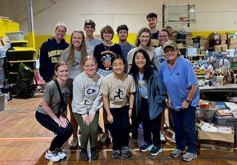 Shari Barnes, director of the Community Service Center at Mississippi College, took a contingent of MC students to Rolling Fork to help with tornado relief efforts at its Distribution Center.