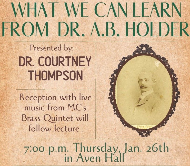 Nineteenth Century Physician Topic of MC’s Upcoming ‘What We Can Learn from’ Lecture