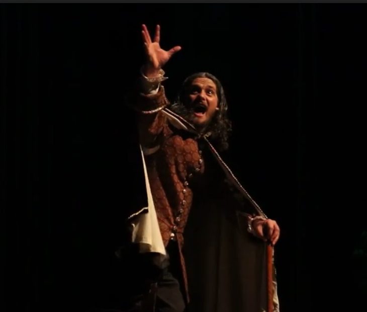 John Henry Sullivan, a Mississippi College student, performs as Prospero in MC’s 2020 Shakespeare Festival production of “The Tempest.” (Photo courtesy of Madison Brown Dean)