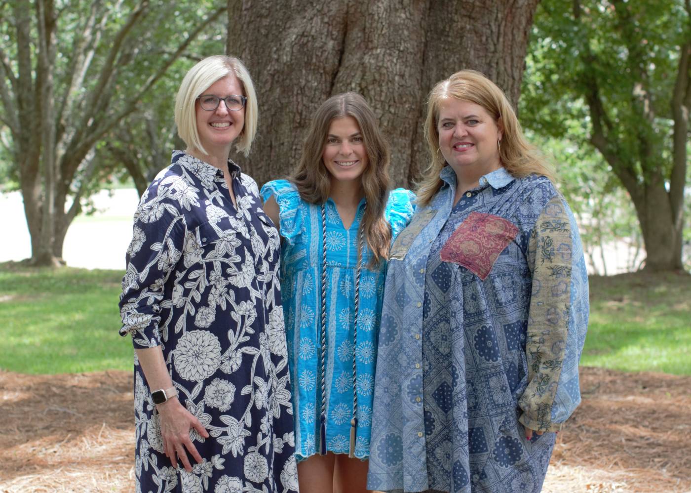 Congratulating Madison Morgan, center, for receiving the 2025 Danny Bender Scholar Award are Megan Ladner, left, Danny Bender's goddaughter, and Mary Ellen Stewart, chair of the Public Health Department at MC.
