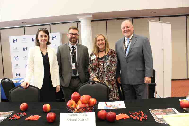 Clinton Public School District supporters took part in MC's Career Day on February 25.They included district public information director Sandi Beason, her successor Robert Chapman, MC School of Education Dean Cindy Melton and Clinton Schools Superintendent Tim Martin.