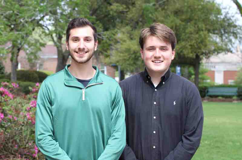 Peyton Scoggin, left, and Wesley Thomas are two of more than 500 outstanding members of the MC Class of 2022 who have made a lasting mark on the Christian University.