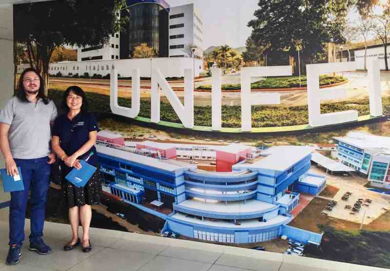 Office of Global Education Executive Director Mei-Chi Piletz visited with officials at a Brazilian university known as UNIFEI.