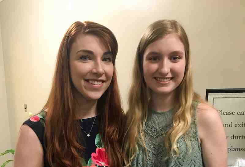 Elizabeth Easley, 14, of Crystal Springs will attend her third MC Music Camp this summer. Piano teacher Amber Berry is pictured with the 9th grader from Copiah Academy.