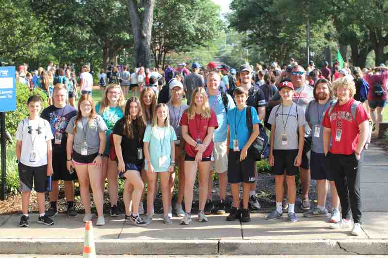 Youth from First Baptist Church in Milton Florida, traveled more than 250 miles to attend Fuge at Mississippi College.