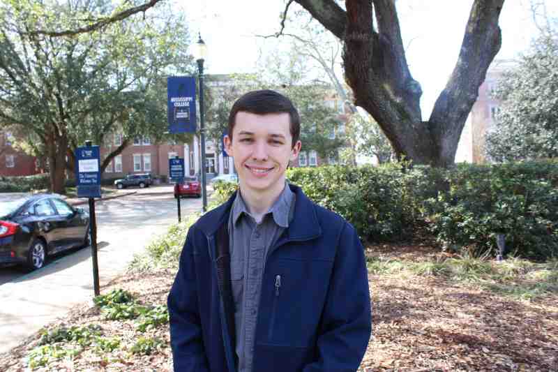 Mississippi College junior Sam Brown, 20, a Christian Studies major from Rose Hill, is pictured on the Clinton campus.