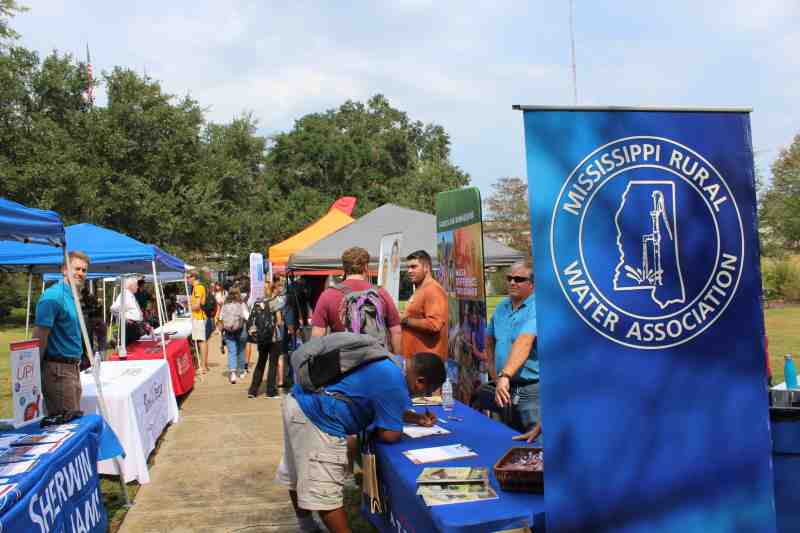 Mississippi College students visited with 23 employers at the part-time jobs fair on Oct. 3. Sponsored by the Office of Career Services. 