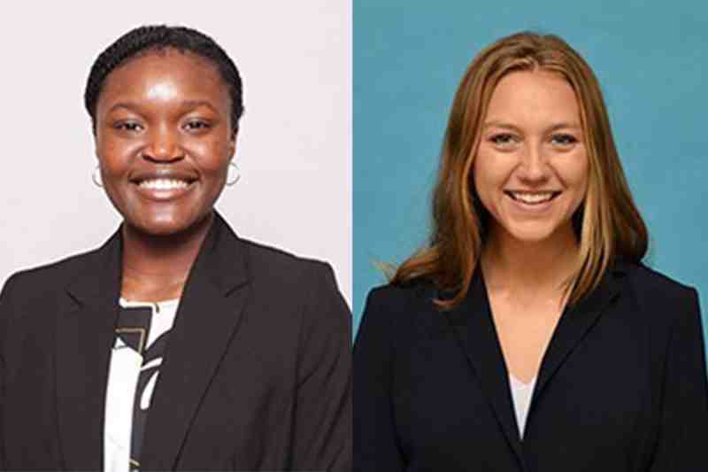 Accounting and finance majors Kaitlyn Dortch, left, and Kaylee Foster will have the opportunity to engage with and learn from government financial management leaders in the National Collegiate Leadership Program.