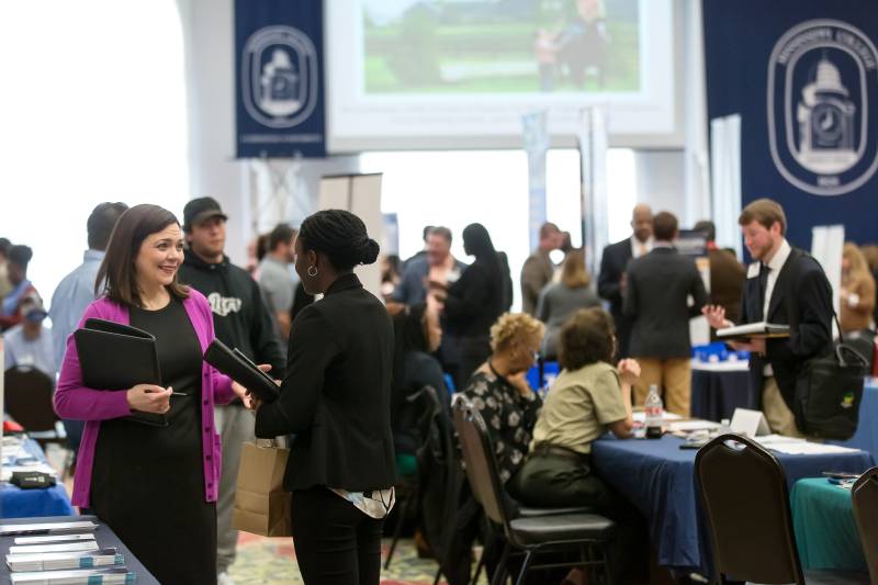 Career Development events like “Meet the Firms,” the “Fall Job and Grad Fair” and the “Summer Camp and Ministry Fair” help MC students prepare for their future.