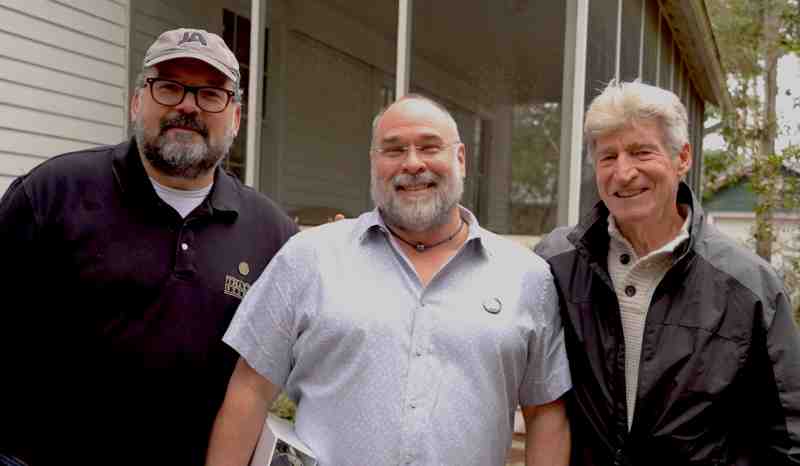 MPB is scheduled to premiere a one-hour documentary, “Walter Anderson: The Extraordinary Life and Art of the Islander,” by Mississippi College alum Anthony Thaxton, left, and Robert St. John, center, during MC's Homecoming. The film includes an interview with Anderson's son, John, right.