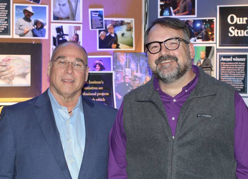 Anthony Thaxton, right, and Robert St. John aim to develop filmmakers who can help make sense of an ever-changing world through a Southern lens at the Institute for Southern Storytelling at MC.