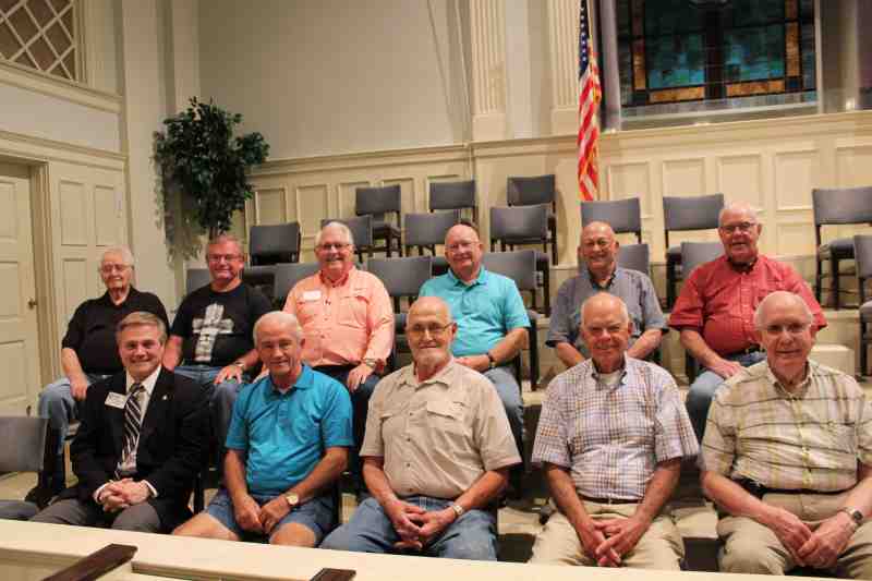 Leaders at Alta Woods Baptist Church in Jackson met with Vice President for Advancement Bill Townsend to announce new scholarship for Christian Studies students at Mississippi College.