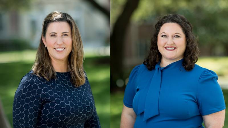 Dr. Julie Kasperski, left, assistant professor and director of student success in the Department of Physician Assistant Studies, and Courtney Thompson, assistant professor of biology, bring their expertise to the MC faculty.