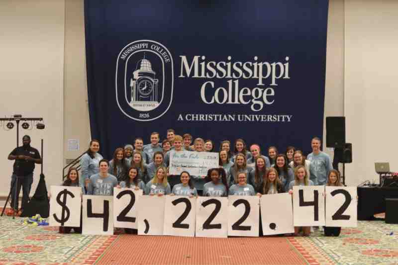 Mississippi College's third annual dance marathon on November 15 raised more than $42,222 to benefit the Blair Batson Children's Hospital in Jackson.