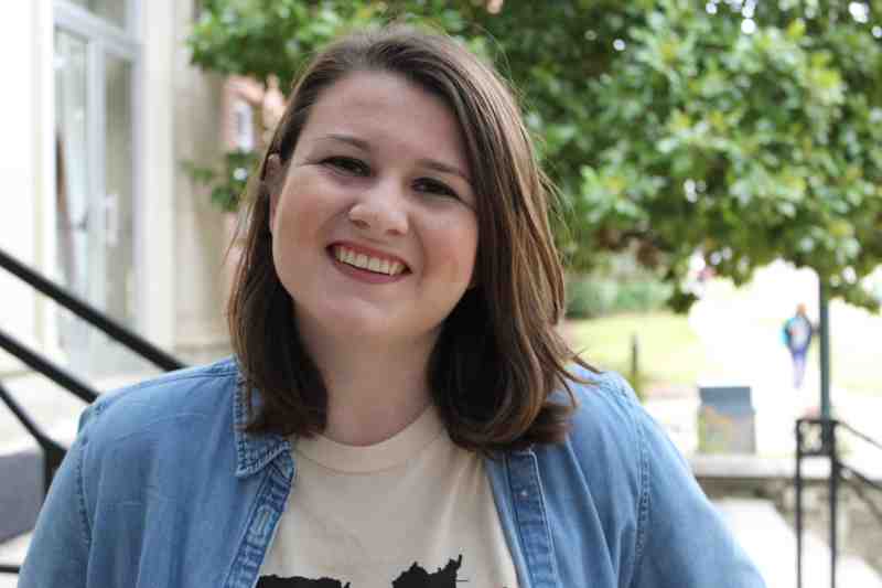 Mississippi College communication major Kat Tate, director of the comedy at the Aven Little Theatre.