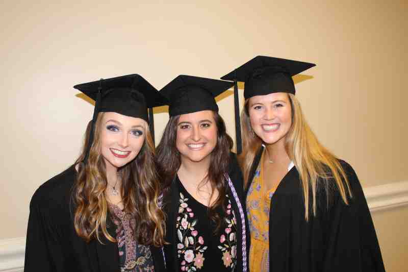 Mississippi College's Class of 2018 on December 14 included these three School of Nursing graduates. They are:Maggie Wren of Madison, Sammie Mack of Little Rock, Arkansas, and Erin Wilson of Houston, Texas. Maggie is also a graduate of Madison Central High