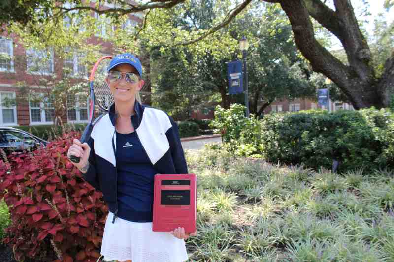 Mississippi College Law School first-year student Lindsey Nelson is a former tennis pro from California.