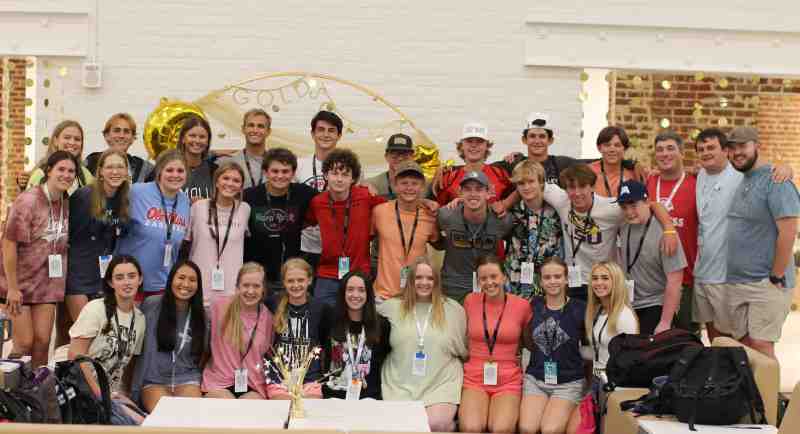 Zach DePriest, back row, third from right, youth pastor at First Baptist Church in Jackson, returns to Super Summer at Mississippi College with his youth group each summer because he knows 