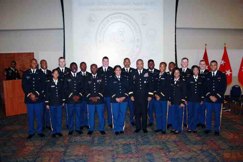 17 Cadets at Mississippi College, Jackson State University and Millsaps College were commissioned into U.S. Army leadership ranks on May 2 in a ceremony at JSU.
