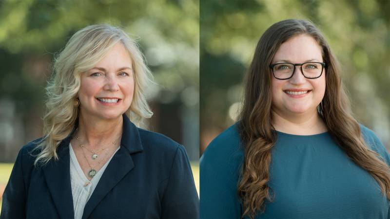 Teresa Duke, left, federal program director and district test coordinator for the Clinton Public School District, and Brittany Ricker, an instructional designer in the School of Medicine at the University of Mississippi Medical Center, have joined MC's School of Education as assistant professors in the TEL Department.