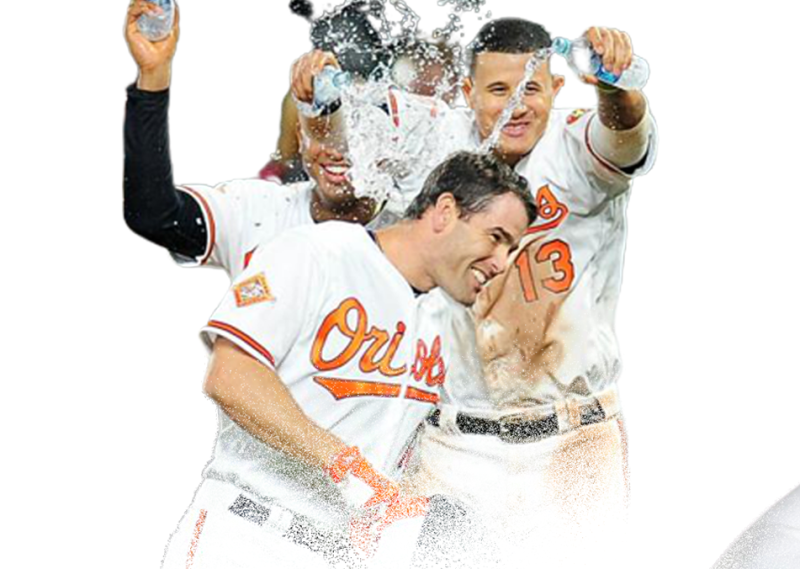 Former Major Leaguer Seth Smith celebrates a victory with his Baltimore Orioles teammates. Smith will serve as featured speaker at the 2022 Choctaw Sports Night.