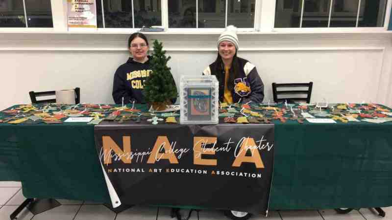MC art education students crafted a variety of wonderful Christmas ornaments for sale in early December.