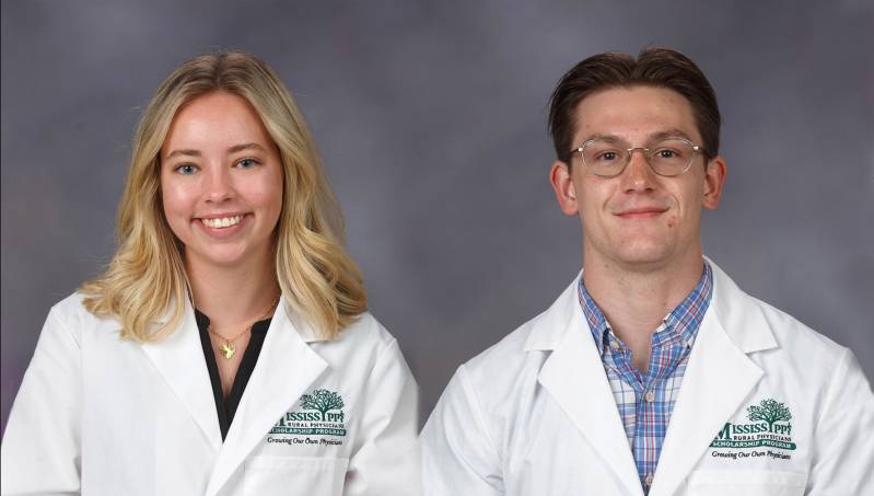 MRPSP scholars Ellie Slay and Owen Cox have committed to providing at least four years of clinical service in a rural Mississippi setting.