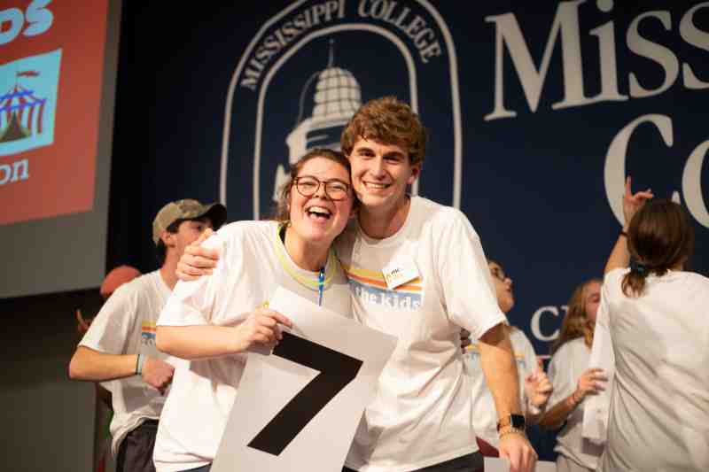 Mississippi College's Emery Applegate and Shem McConnell served as student co-directors of the university's 2019 Dance Marathon.