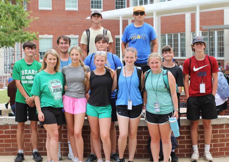Young people from throughout the Southeast will travel to Clinton this summer to participate in a variety of camps at Mississippi College. This group from Bookhaven attended MFuge last year.