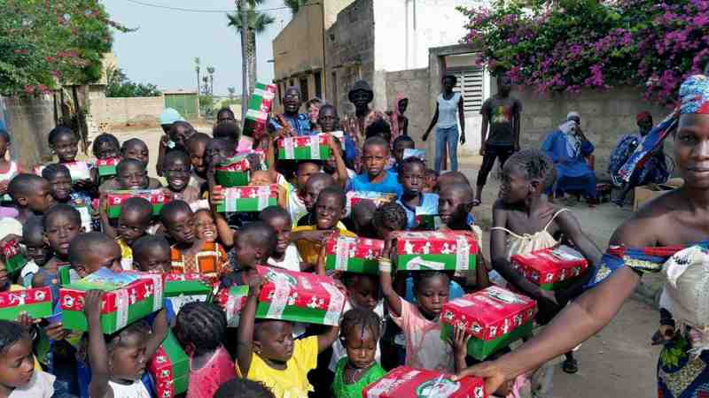 Children in 160 nations enjoy receiving Christmas shoeboxes.