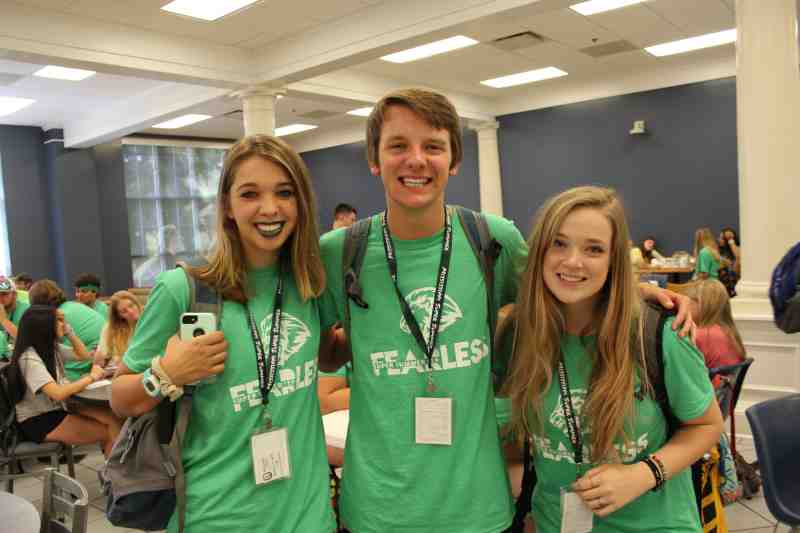 These three teens enjoyed lunch at the Mississippi College cafeteria during the 2019 Super Summer in July. 