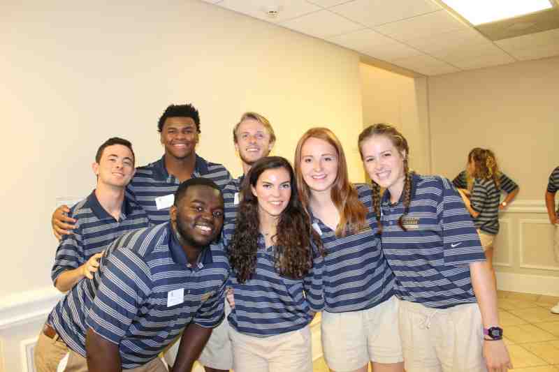 Mississippi College student leaders helped at the May 31-June 1 freshmen orientation. They will again toss out the welcome mat to the Class of 2022 at orientation July 12-13.