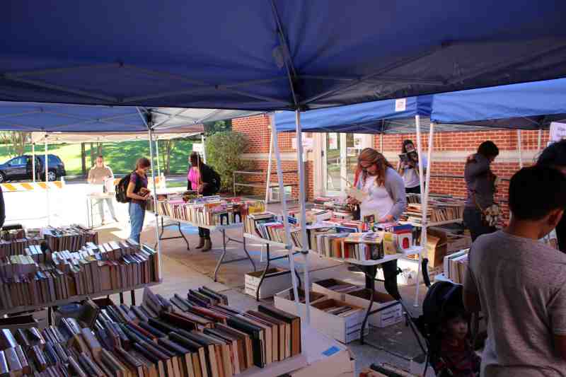 Mississippi College students joined professors, staff & metro Jackson shoppers at the Leland Speed Library Book Bazaar Thursday October 11.