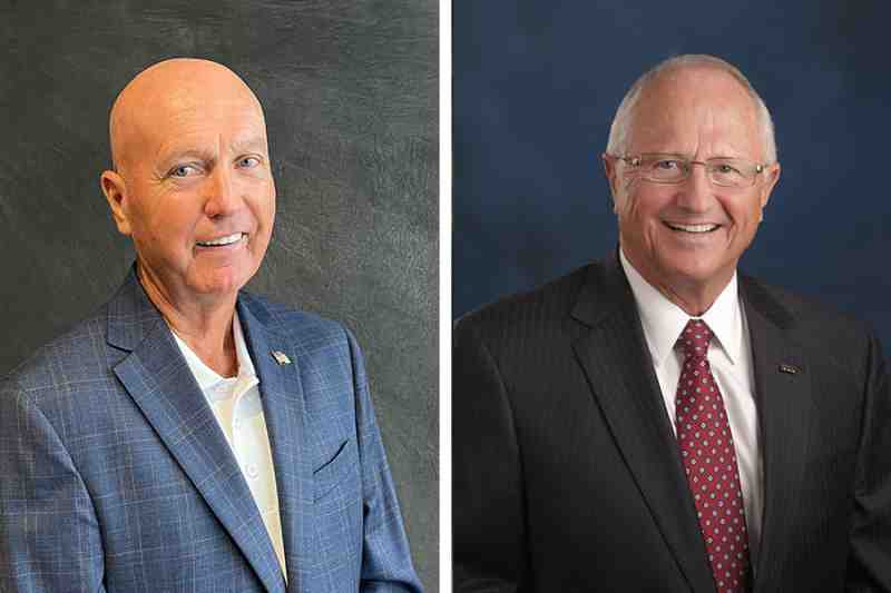 Business leaders Percy Thornton, left, CEO of Southern States Utility Trailers in Richland and H and P Trailer Leasing in Flowood, and Thomas Colbert, an executive with Community Bank for more than 50 years, are scheduled to receive the Award of Excellence at MC's Homecoming.