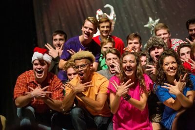 Students participating in Follies